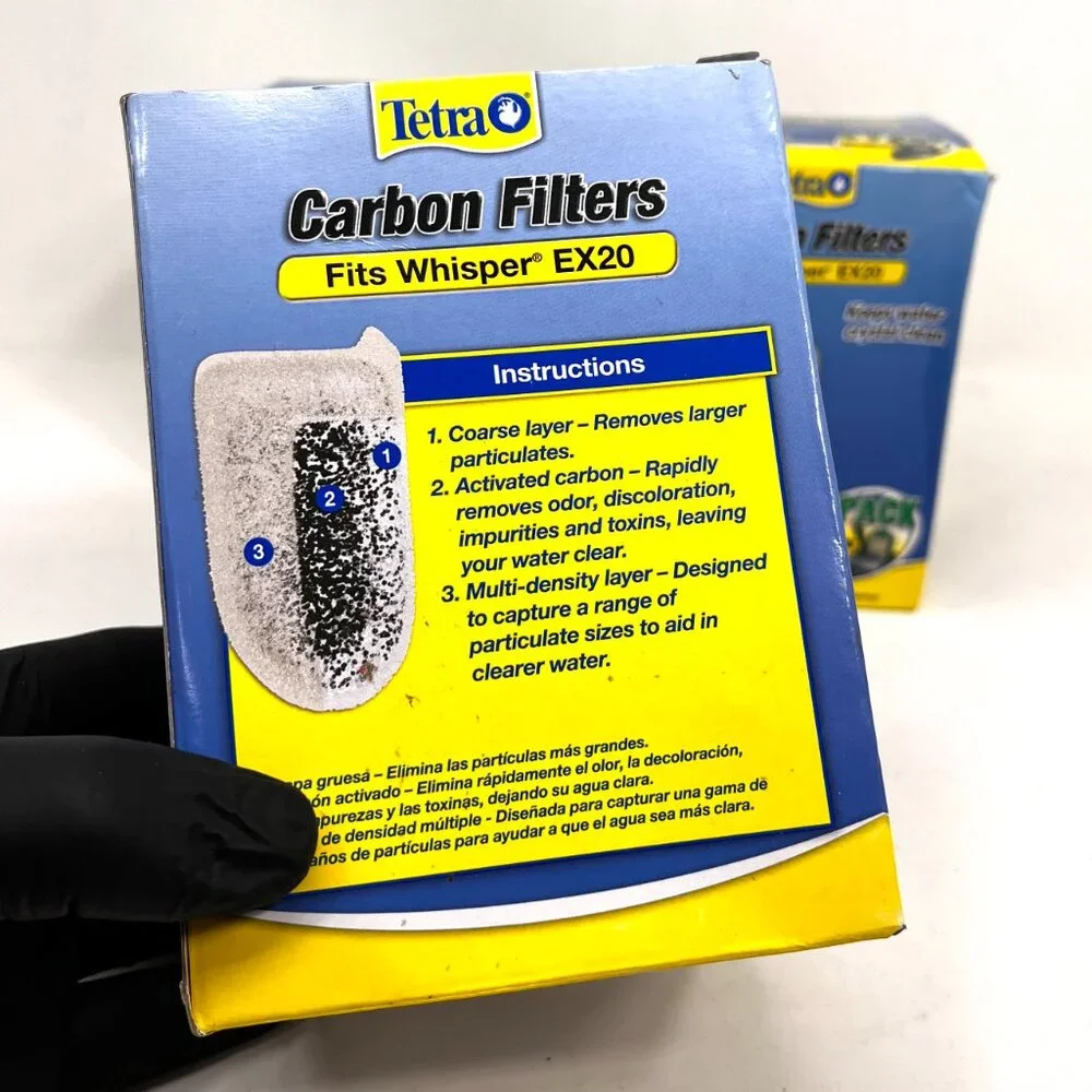 [3] 4-Packs Tetra Whisper EX20 MEDIUM Carbon Filters 20-Gallon